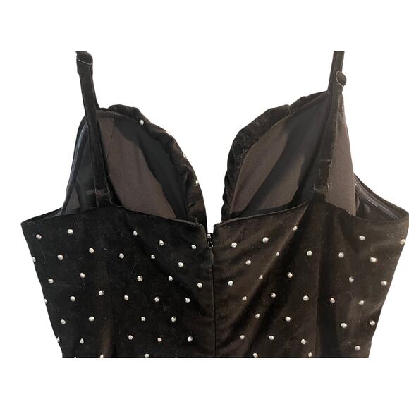 Michael Kors Embellished Velvet Bustier Mini dress women's size 6 - Picture 3 of 7